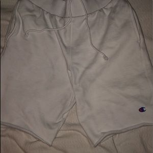 White champion sweatshorts